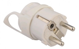 Vidlice zástrčka 230V Schuko s poutkem pro snažší vytáhnutí